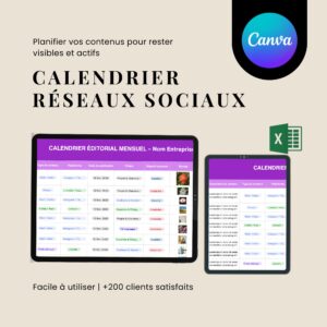 Calendrier de contenu : template stratégique prêt à utiliser